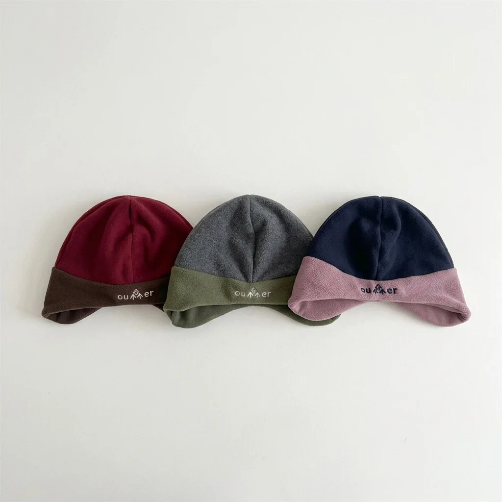 Kids 2026 Autumn Winter Hat Infant Boy Girl Cartoon Warm Earflaps Hats Outdoor Windproof Caps Beanies