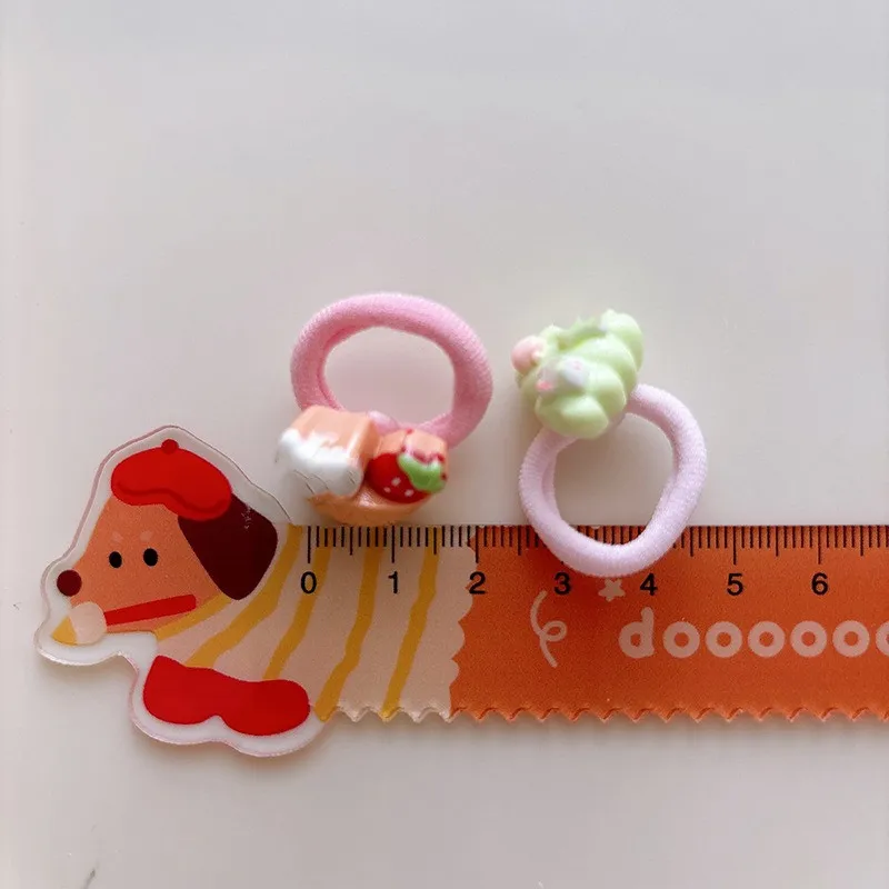 Bobine per capelli per bambini da 10 pezzi Anelli per capelli morbidi ed elastici Mini cravatte per neonati Accessori delicati senza danni Design di frutta