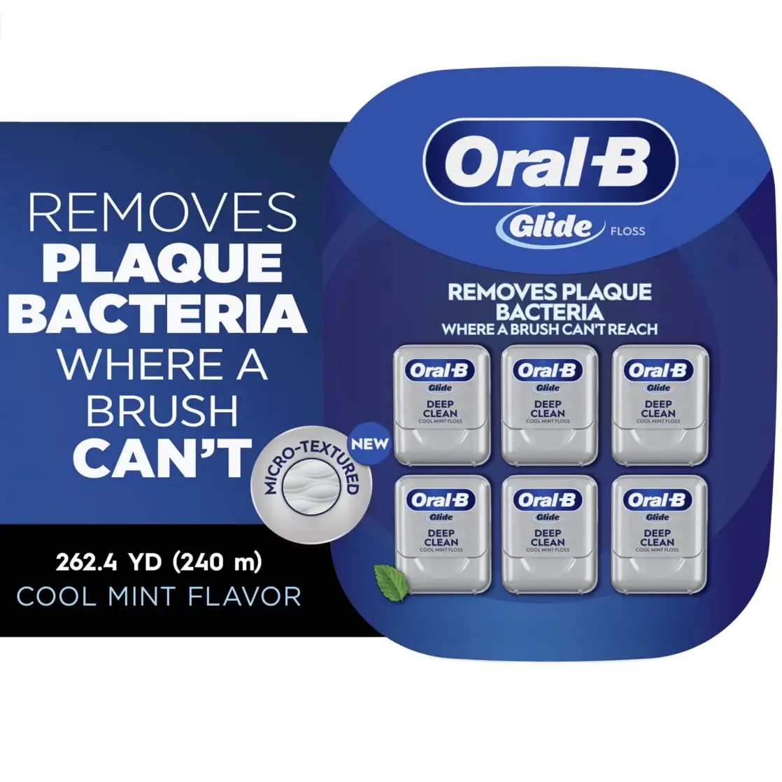 

Deep Clean Dental Floss, Cool Mint, Value 6 Pack (43.7 yd Each)