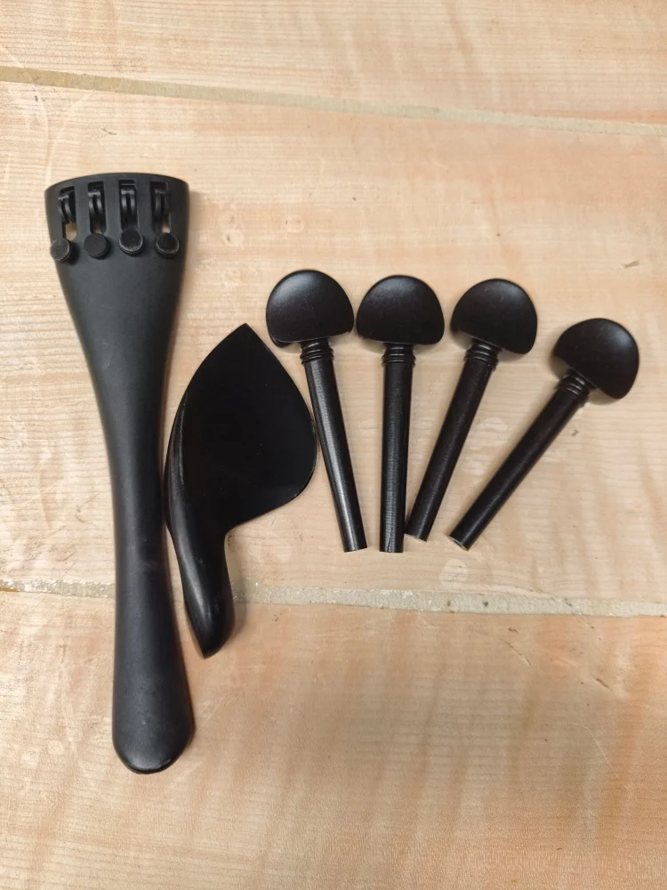 high-quality-ebony-cello-wooden-accessory-set-with-tailpiece-tuning-pins-end-pins-piano-frame-stand