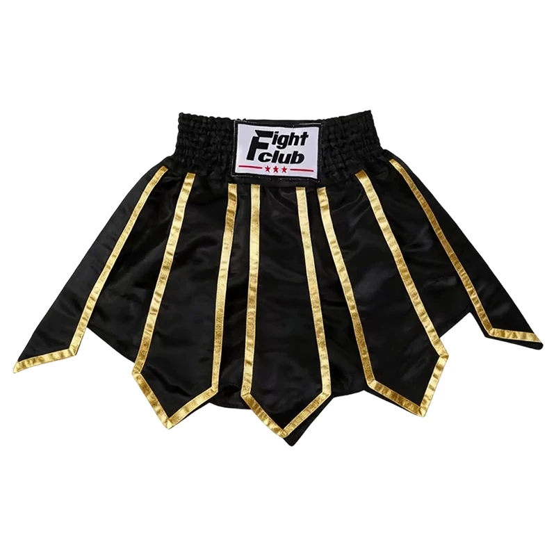 Kickboxing Shorts Gladiator Thai Boxing Shorts Men Women Child BJJ MMA Clothing Cage Fight Thaiboxing Muay Thai Pants Gold Black