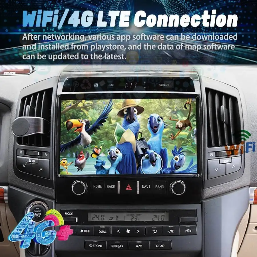 

GPS Touch Screen For Toyota Land Cruiser LC200 LC300 2008-2015 Car Radio Video Player Multimedia HU Android 10 11.5inch Carplay