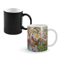 Retro-Rural-Color-Cities-One Piece Coffee Mugs And Mug Creative Color Change Tea Cup Ceramic Milk Cups Novelty