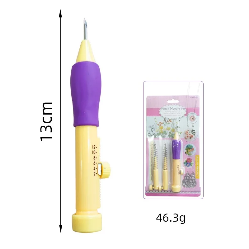 Embroidery Punch Needle Kit Stitching Tool Set Magic Embroidery Needle Pen Weaving Tool Knitting Sewing Tools for DIY Sewing