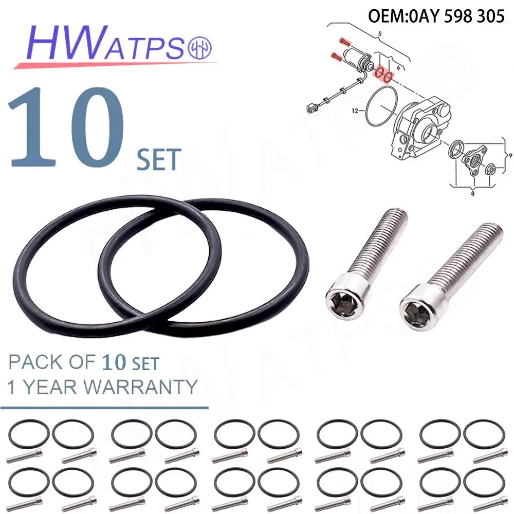 10 conjuntos de kit de reparo da bomba de direção hidráulica Haldex 0AY598305 para Audi A3 TT Q3 Volkswagen Golf Tiguan Passat Sharan Transporter Skoda Seat