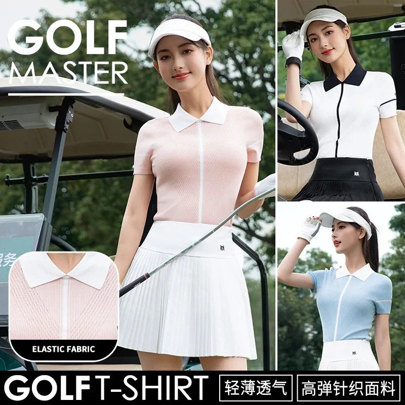 

PGM golf women's spring and summer clothing women's polo top tennis shirt T-shirt sports clothes summer no