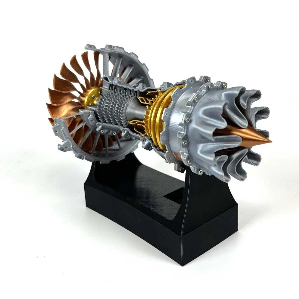 

DIY Mini Turbofan Engine Model 21 Cm Aviation Industry Aircraft Model Metal Engine Boutique Assembly Toy Kit Collection