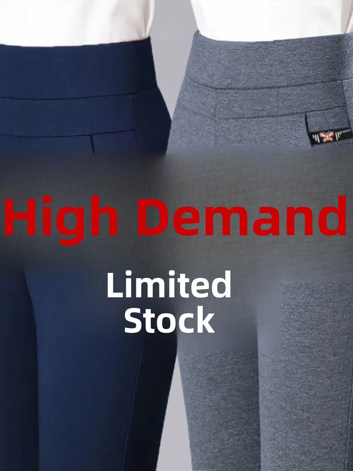 

Ladies High Waist Straight Leg Thickened Autumn Winter Pants Casual Trousers Slimming Base Layer Pants Mom Jeans Versatile