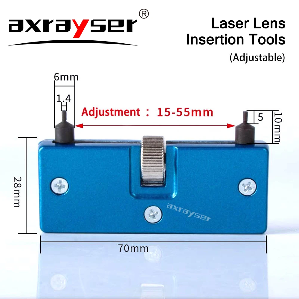 Laser Lens Insertion Tools for Raytools Precitec WSX D28 D30mm Adjustiable 15-55mm Focusing Collimating Removal Installation