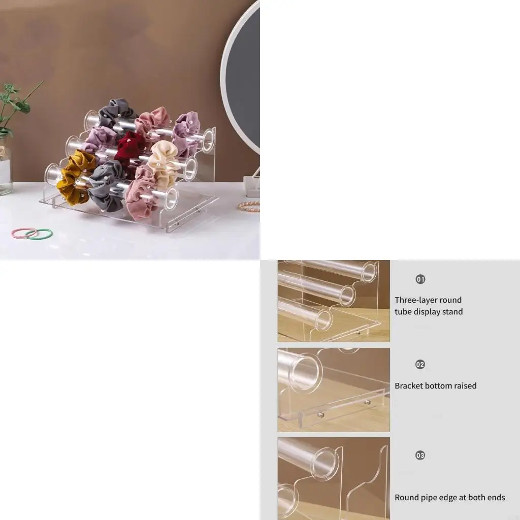 

Акриловая прозрачная подставка для ювелирных изделий, 3 уровня, органайзер для часов и браслетов, женский браслет, витрина, для