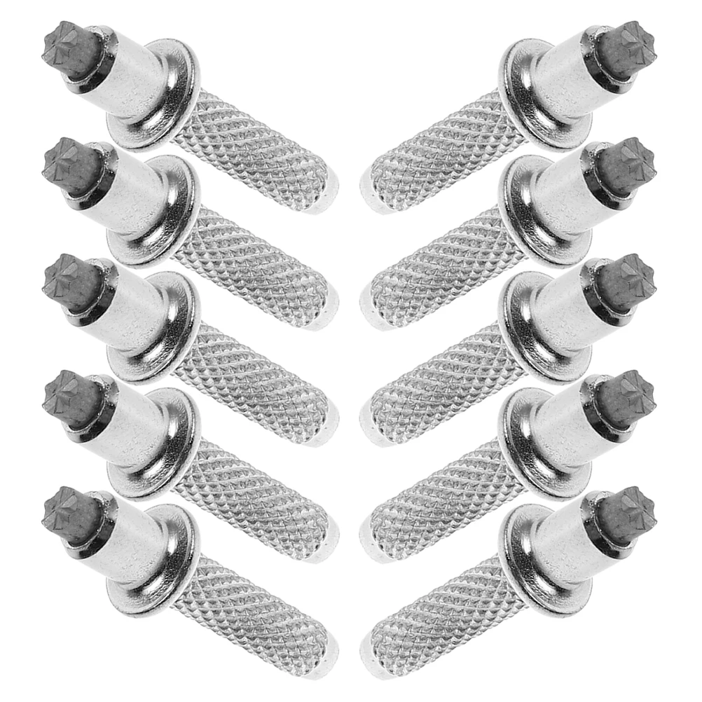 

10 Pcs Hiking Crutches Tip Cane Tips Feet Walking Stick Accessories Pole Replacement Trekking Poles Metal