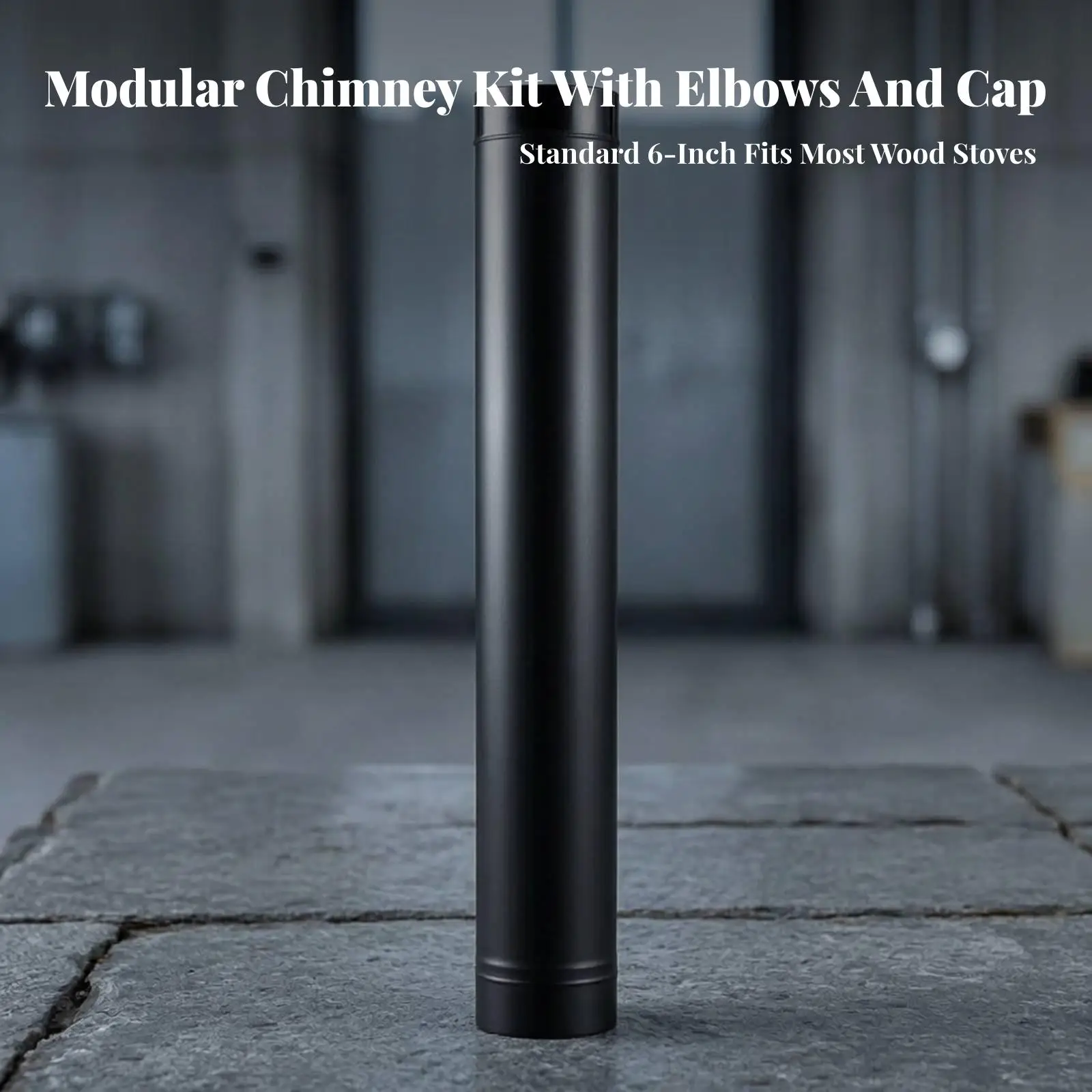 Chimney Component for Fireplace Stove 304 Stainless Steel Flue Tube Vent Pipe Wall Mounted Heating Exhaust Kit