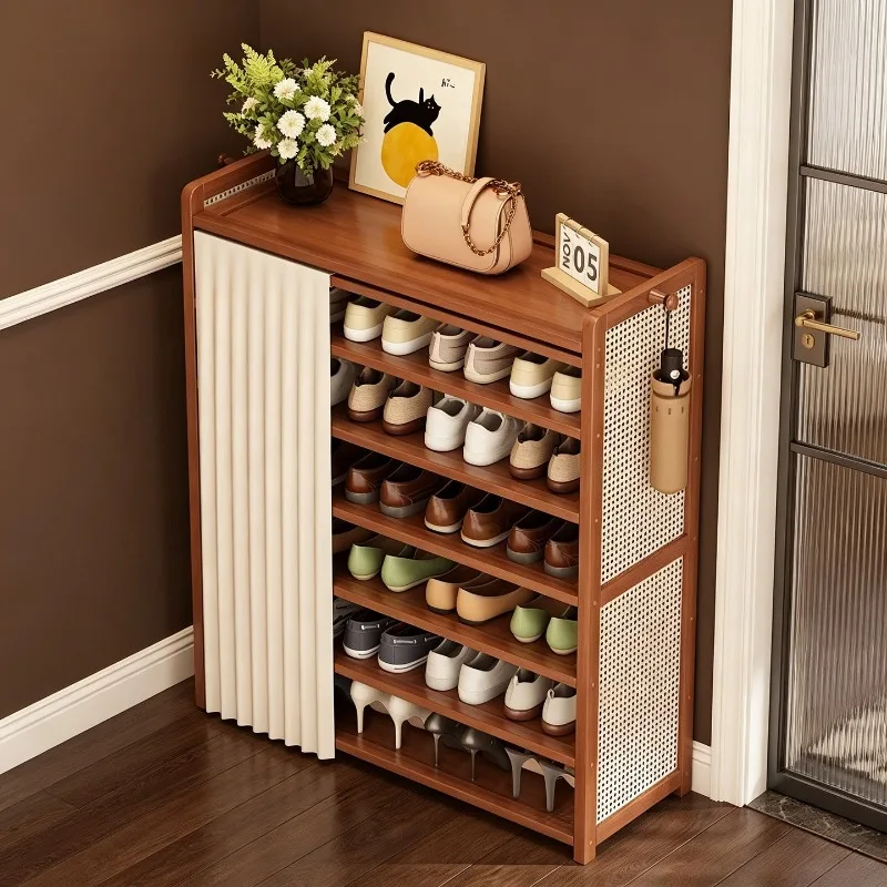 Doorway Integrated Shoe Cabinet Multilayer Dustproof Entryway Storage Rack Rental Property Shoes Rack Shoe Cabinet Furniture