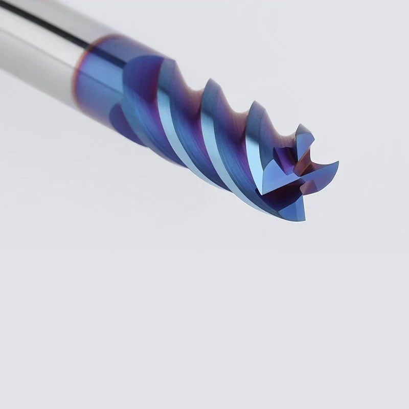 HRC65 Carbide end mill 1 2 4 5 6 8 10 12mm 4Flutes Milling Cutter Cutting Iron Cutter CNC Maching CNC EndMill Milling Cutter