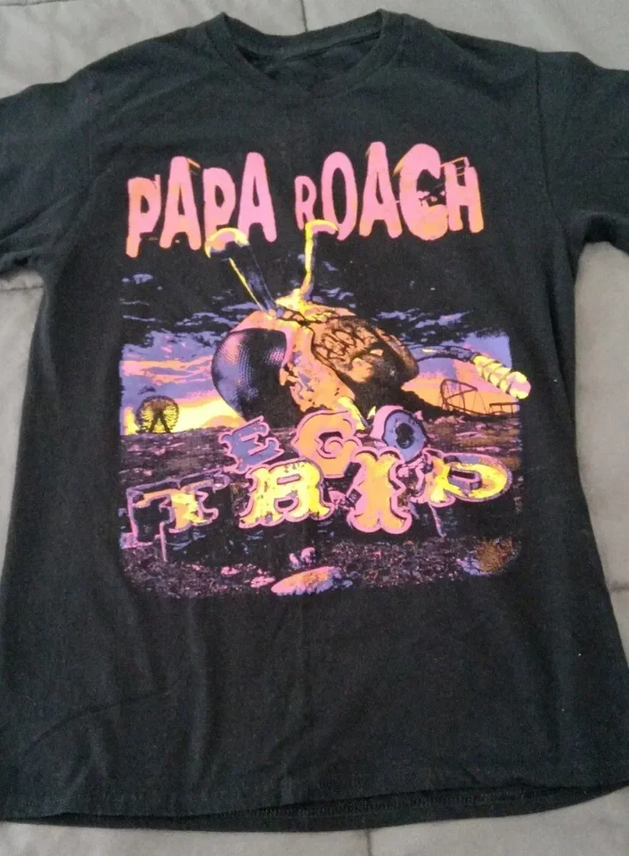 Papa Roach Band Music For Lovers Black T-Shirt Cotton Full Size TT747