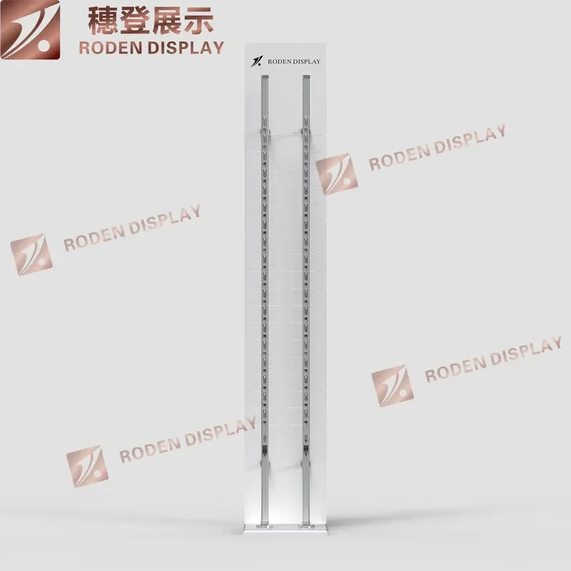 Red Aluminum MDF Floor Stand for Glasses Sunglasses Portable Optical Store Display Rack Elegant Design High Quality Showcase