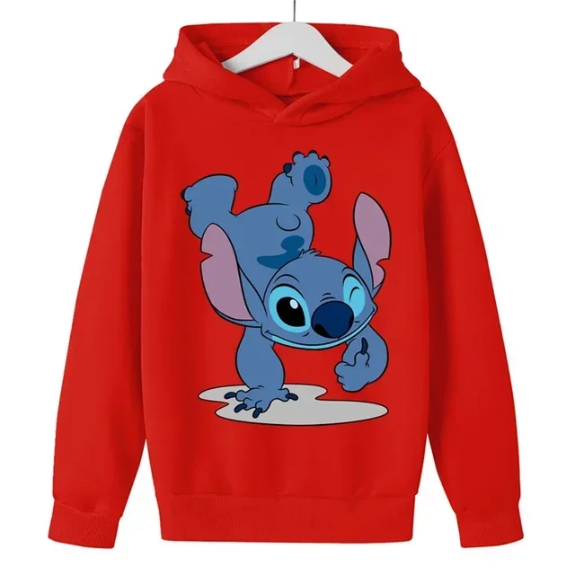 Kawaii Stitch Printed Women Hoodie Fashion Cartoon Casual Hoodies Clothes Harajuku Autumn Warm Women\'s Sweatshirts Clothing Tops