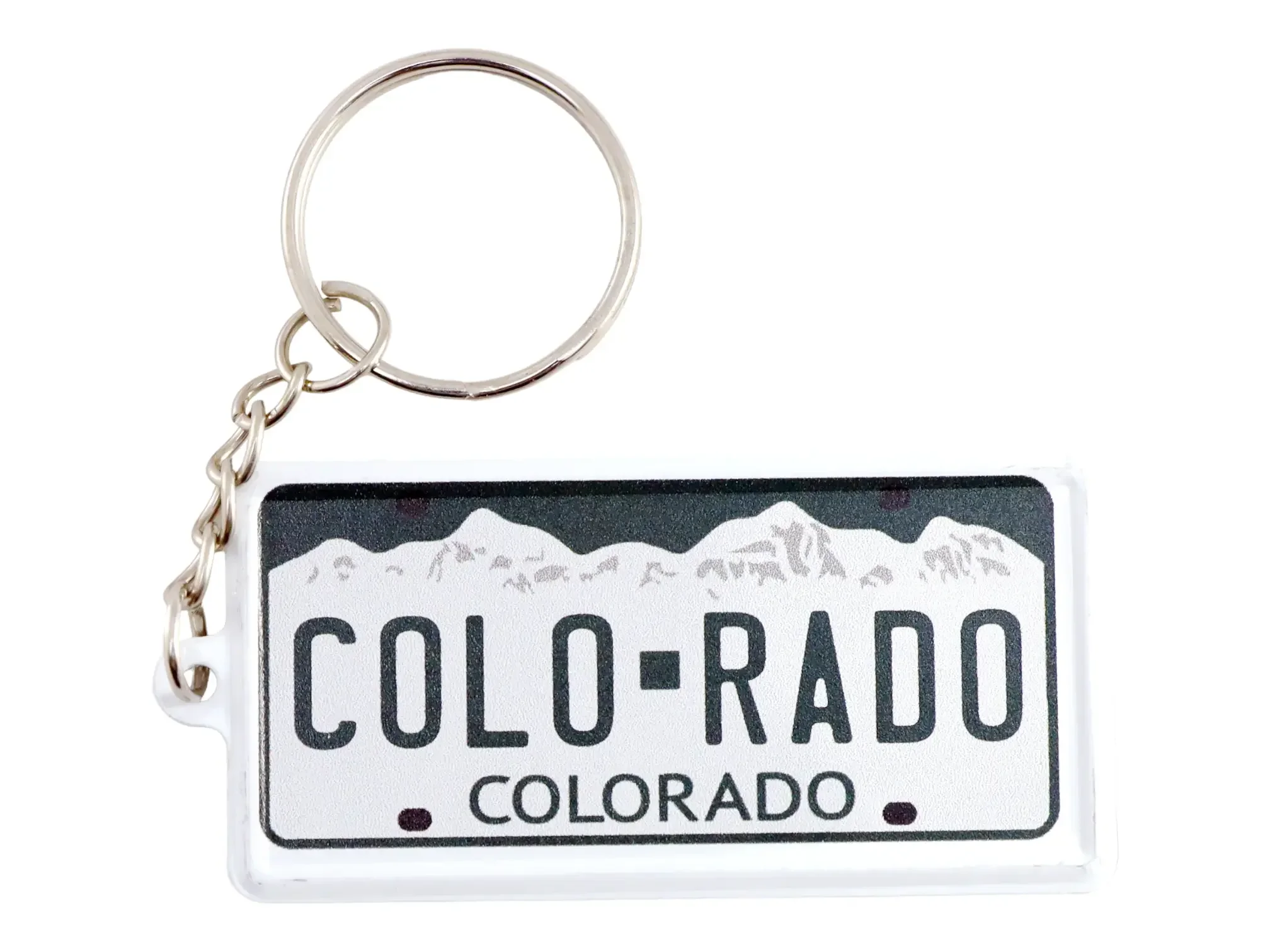 Colorado License Plate Aluminum Ultra-Slim Rectangular Souvenir Keychain 2.5" X 1.25"x 0.06"