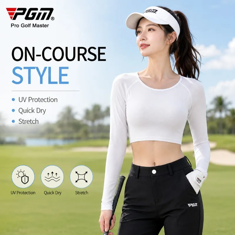 PGM Women Golf Arm Sleeves UPF50+ UV Protection Ice Silk Cooling Shrug Bolero Breathable Lightweight Summer Cover