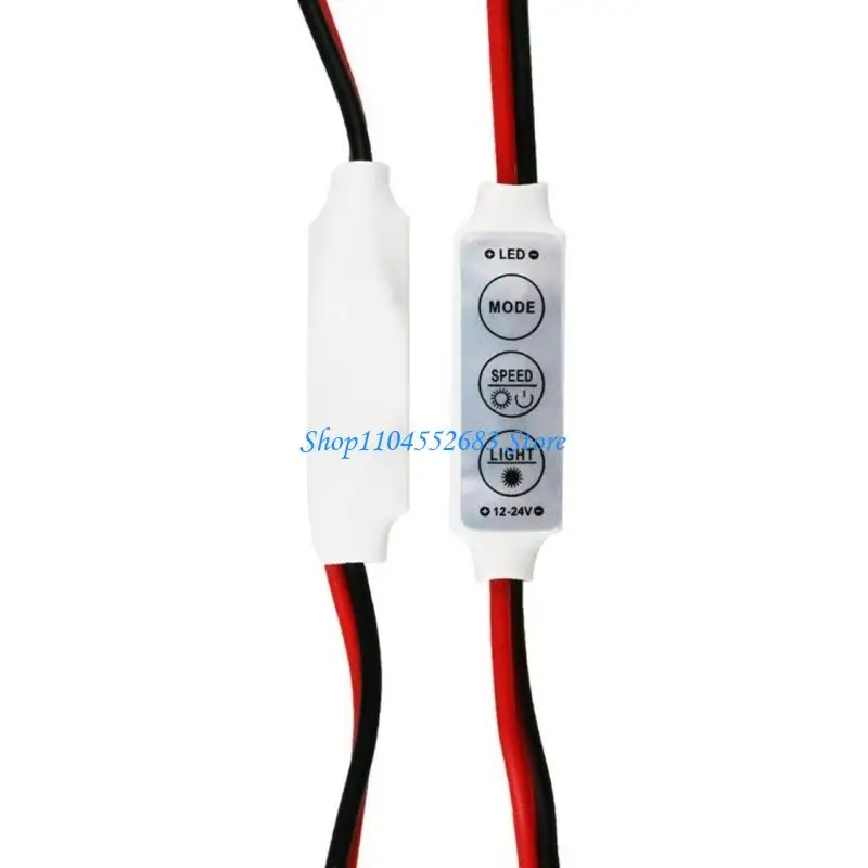 Y6GD Single Color Lighting Controller 3 Button Operations 8 Preset Types Size Design for 12 24V LED Systems