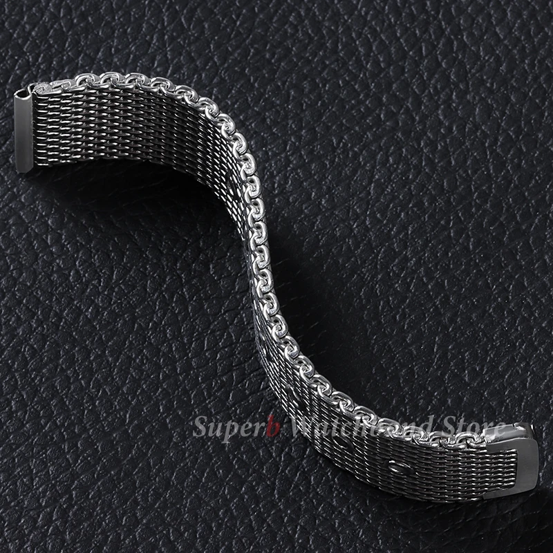 1.0 شبكة ميلانو حزام ل Seiko 18/20/22/24 مللي متر 3 مللي متر سمك الفولاذ المقاوم للصدأ سوار ساعة ل DW ل أوميغا المعصم