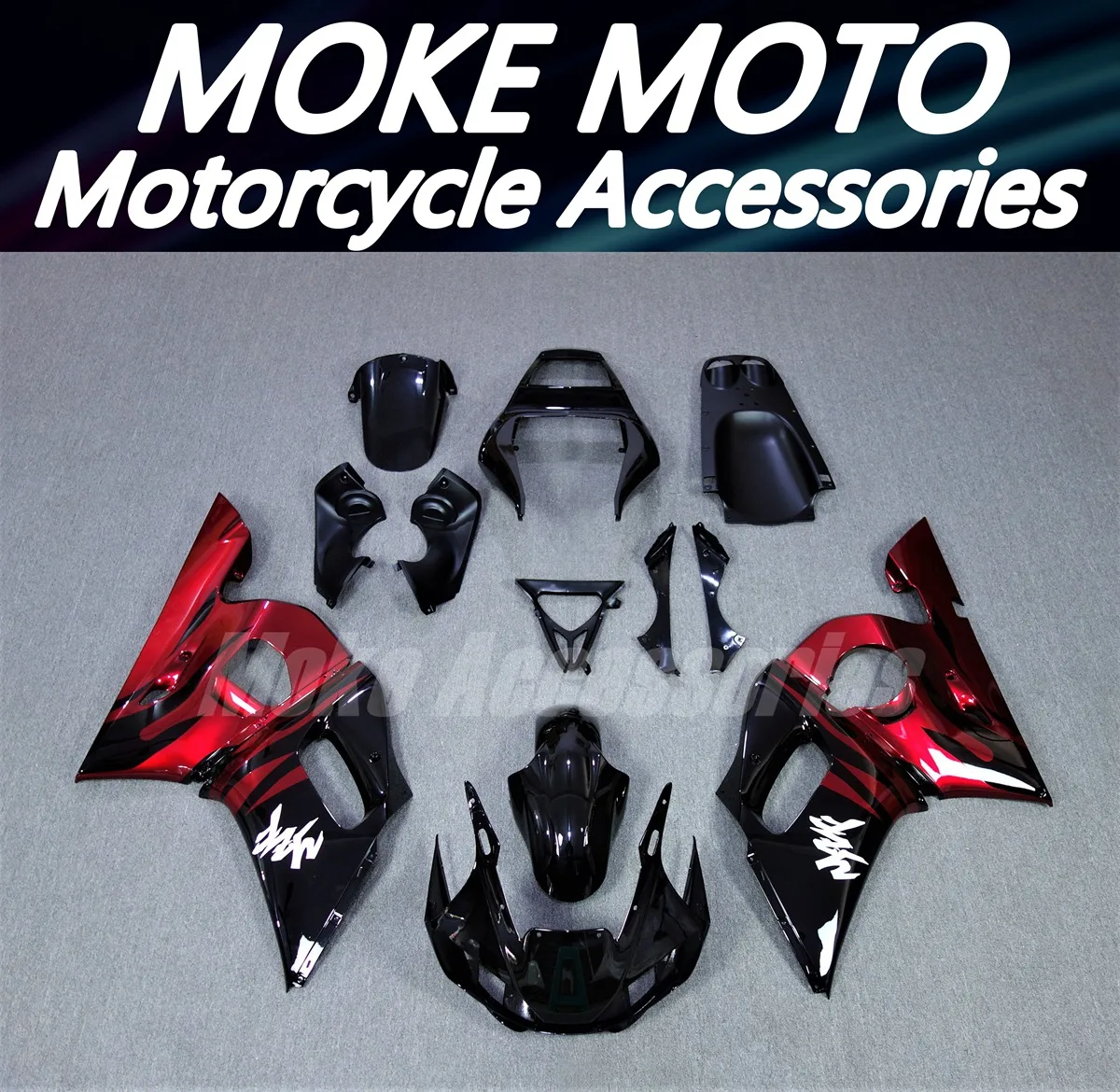 

Moke moto Motorcycle Fairings Kit Fit For Yzf R6 1998 1999 2000 2001 2002 Bodywork Set High Quality Abs Injection New Red Black