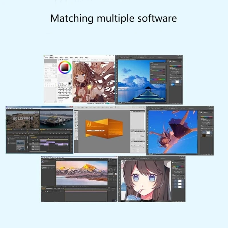 Graphics Digital Drawing Tablet 8192 Level Animation Digital Writing Board Tablet Support Phone Computer Connection
