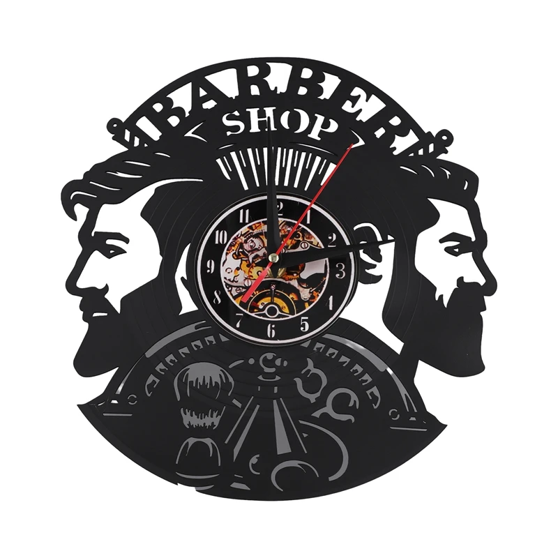 

A96Q-виниловые настенные часы, бесшумные винтажные декоративные настенные часы для гостиной, спальни, кухни, современные безрамные настенные часы