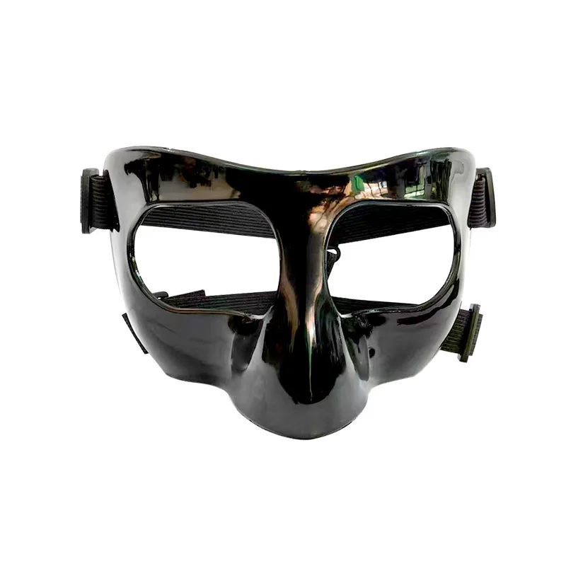 Calcio Basket Anti-collisione Maschera per il naso Visiera Maschera sportiva Nero Gioco per uomo adulto Equipaggiamento protettivo Prestazioni
