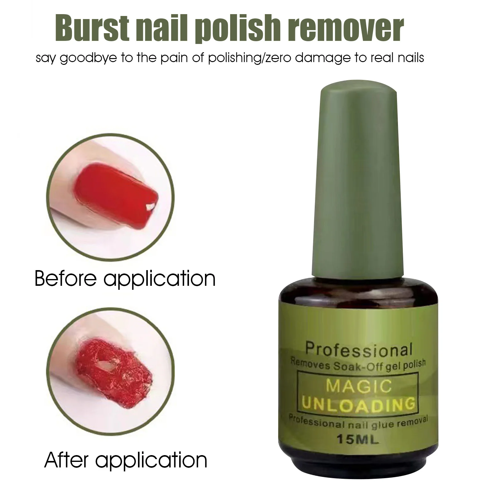 Removedor mágico de Gel para uñas, 1 piezas, 15ml, removedor de esmalte de uñas, Primer acrílico, desengrasante, laca