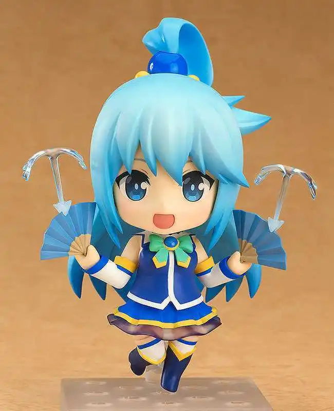 Anime KonoSuba God's Blessing On This Wonderful World Aqua Action Figure PVC Aqua Face Changing Model Toy Doll Desktop Ornament