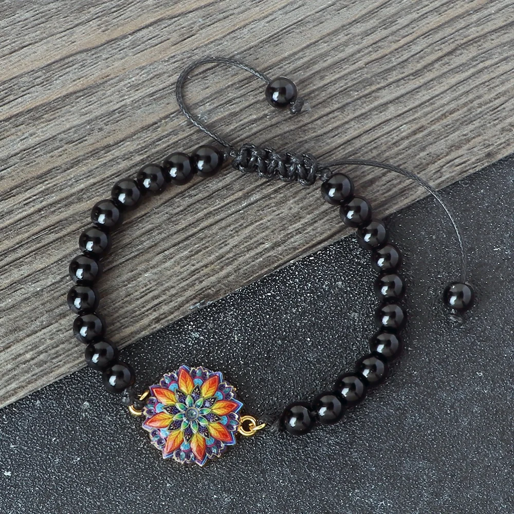 Nuevas cuentas de malaquita de 6mm, colgantes Mandragora, pulseras trenzadas para mujeres, oraciones, meditaciones, brazaletes curativos para parejas, regalos de joyería