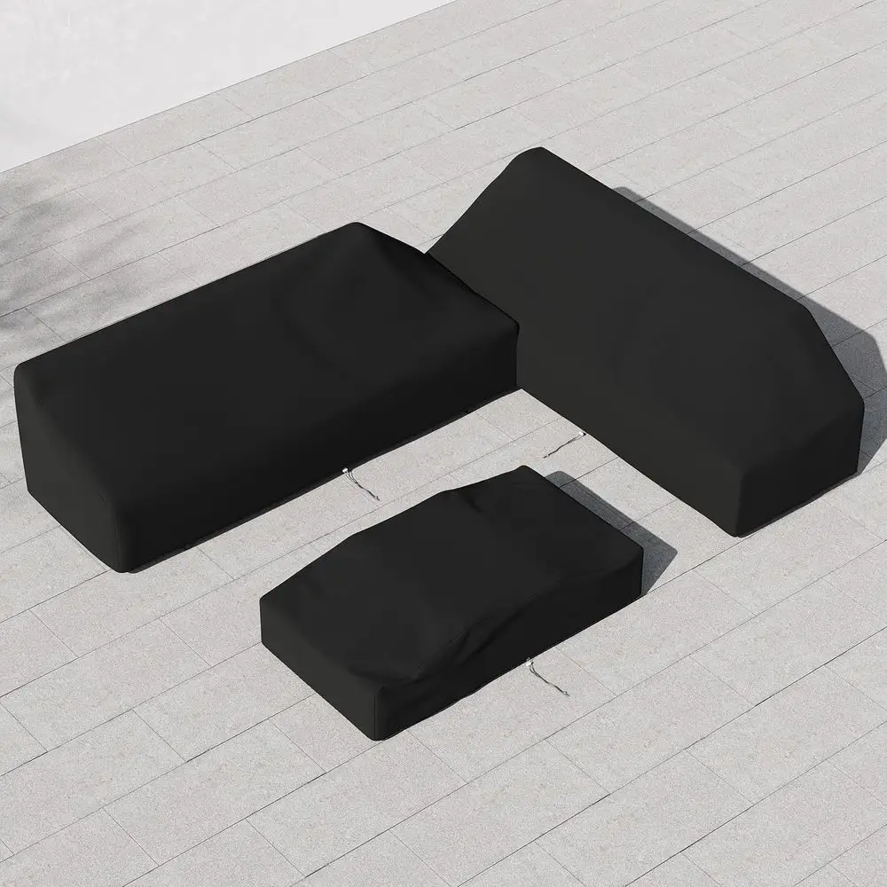 

Прочные холщовые чехлы для мебели для патио 600D, устойчивые к атмосферным воздействиям со шнурками, защищают уличные столы, стулья и диваны