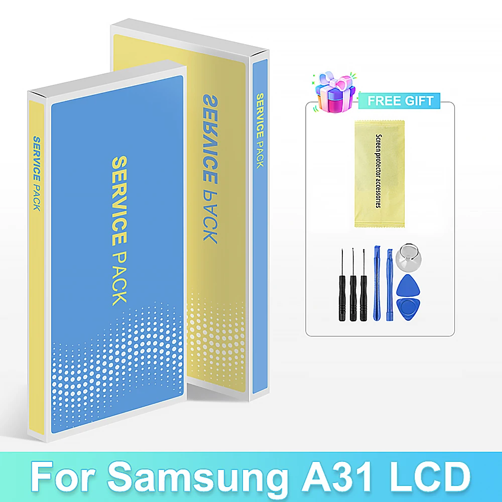 LCD OLED per Samsung Galaxy A31 / SM-A315 Digitizer-assemblagesysteem compleet met schermo LCD per display del telefono con co