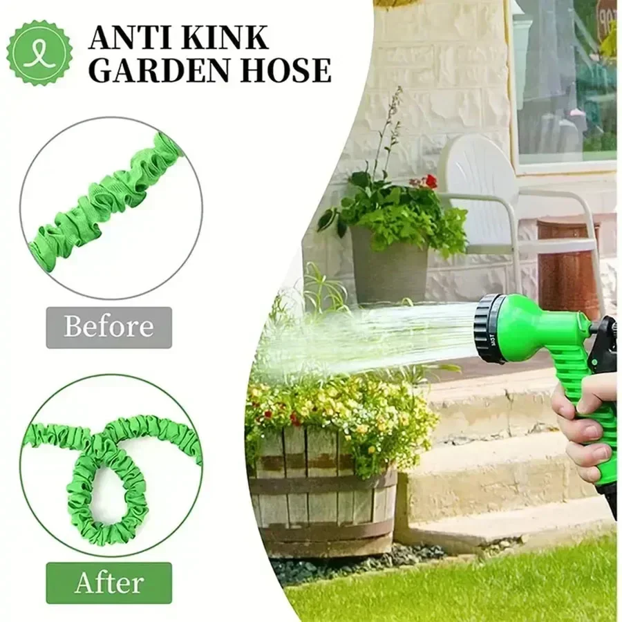 Expandable Magic Hose High-Pressure Car Wash 7Water Spraying Functions Water Gun Home Garden Watering Hose