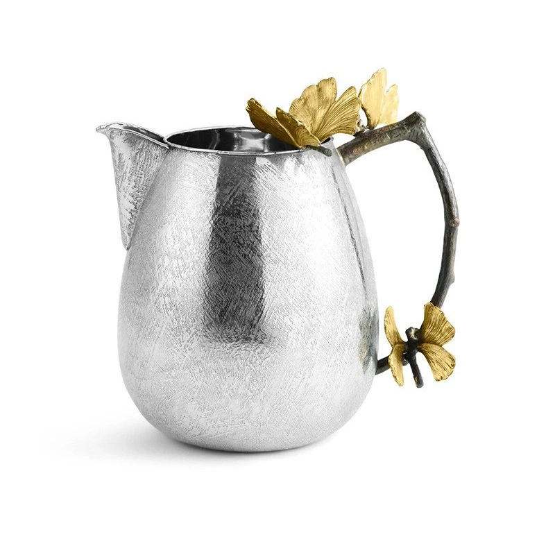 

Handmade Butterfly Ginkgo Series Kitchen Restaurant Home Stainless Steel Seasoning Ginkgo Pot