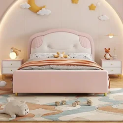 Princess Backrest Double Bed Household Single Storage White Double Bed Girl Bedroom Muebles Para Dormitorio Home Furniture