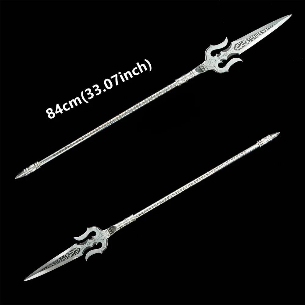 Amazing 84cm Length Hand Forging Hunting Battle Spear Spearhead Dagger Stainless Steel Blade Full Tang Steel Fittings