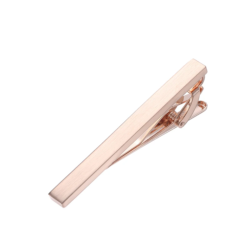 Men's tie clip made of copper material rose brushed design fashionable business suit tie clip, wedding jewelry