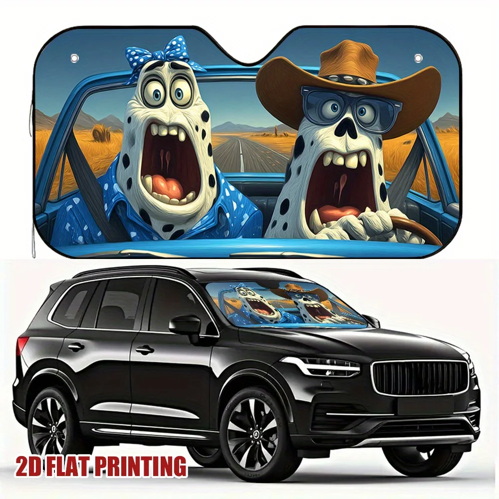1 шт. забавные пятнистые персонажи на дорожном автомобиле солнцезащитный козырек, элегантный дизайн и современный стиль
