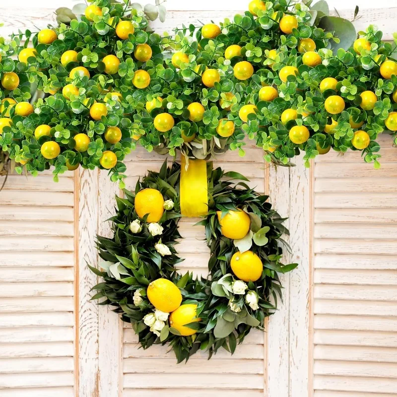 1/3 Stück 30cm Künstlicher Eukalyptus Zitronenbeeren-Blumenstrauß Wohnzimmer Grünpflanze Heimdekoration Ornament DIY Hochzeitsdekoration – Detail 5