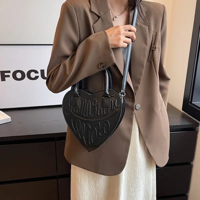 Fashion Y2K Crossbody Bags New Chic Designed Sweet Heart Bag for Women 2024 Spring Personality Handbag Bolsa Mujer Сумка