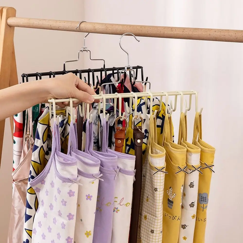 

3Pcs Stainless Steel Suspender Hanger 360 Degrees Rotating Anti-slip Women Storage Bra Hanger Space Saving with 20 Hooks