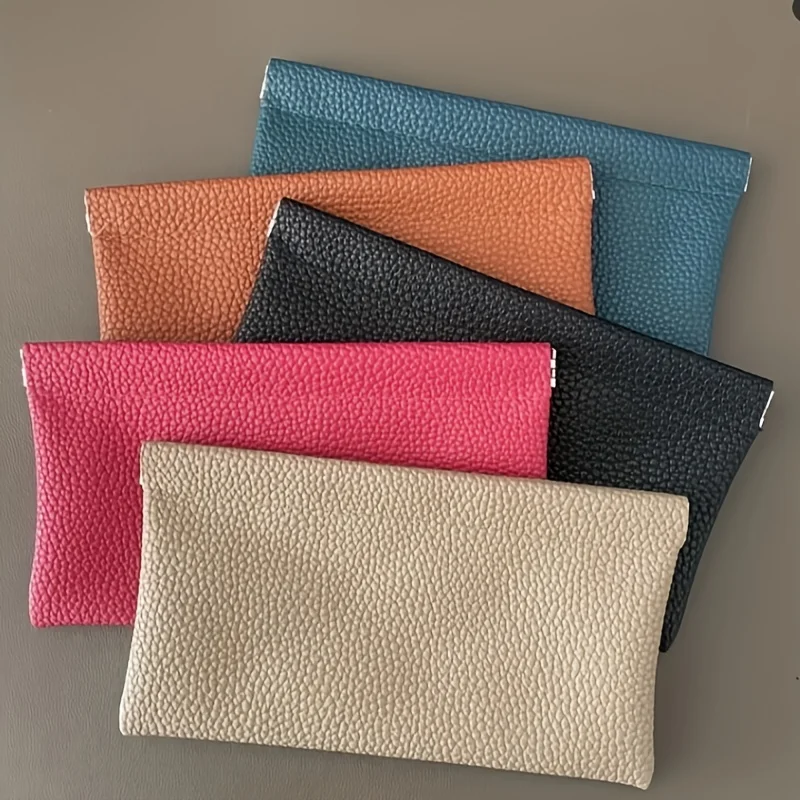 Large Capacity Clutch Bag, Coin Purse, Card Holder, Mobile Phone Bag, Glasses Storage, Simple Design, Artificial Leather