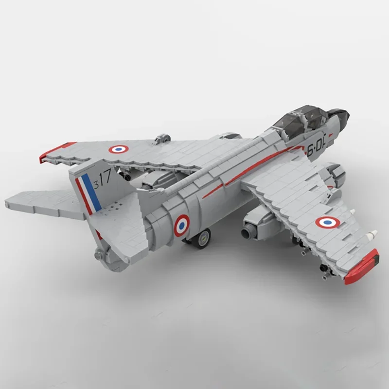 Military Series Moc Building Blocks 1:35 Scale S.O. 4050 Vautour IIN Model Technology Aircraft Bricks DIY Assembly Fighter Toys