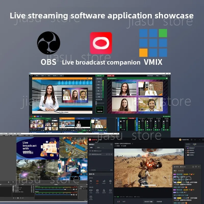Ultra HD 4K60 HDMI Camera Built-in Capture Card for Multi-platform Simultaneous Broadcasting