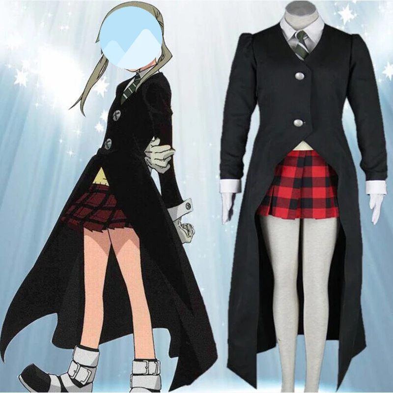 

Soul Anime Eater Maka Albarn Косплей Костюм Юбка Комплект Тренч Униформа для Женщин Девочек Хэллоуин Карнавальные Вечерние Костюмы Мака