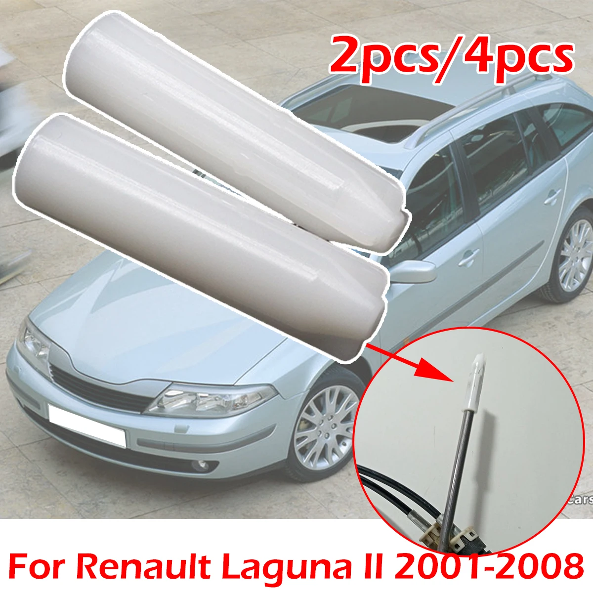 

2/4pcs Gear Shift Knob Stick Rod Inner Sleeve Lever Pen Adapter Car Replacement Part For Renault Laguna II 2001-2008 Accessories
