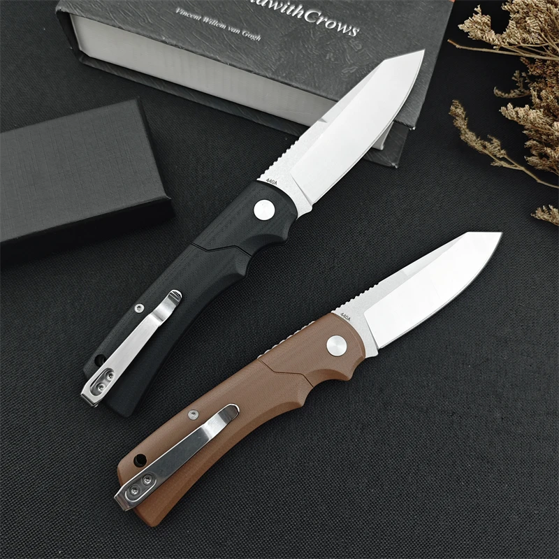 Bok 440 Convenient Outdoor Camping Survival Knife 440A Blade Assisted Flipper Hunting Tactical Rescue EDC Folding Knife