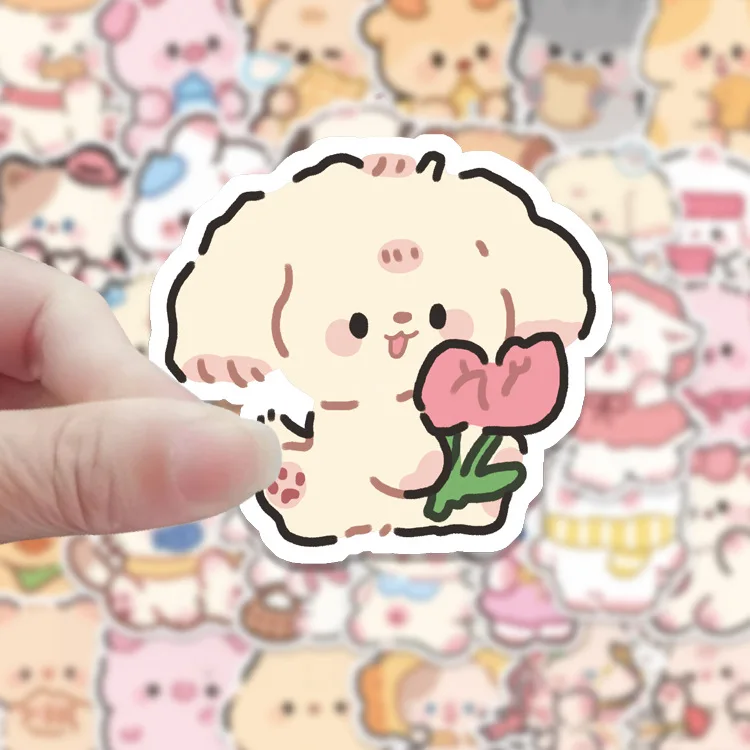 100 pçs bonito brincalhão urso animais adesivos scrapbooking vara etiqueta diário papelaria álbum adesivo decalques diy crianças brinquedos